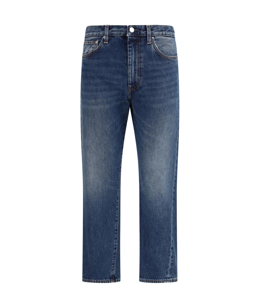 TOTEME Синие хлопковые прямые джинсы, фото 1