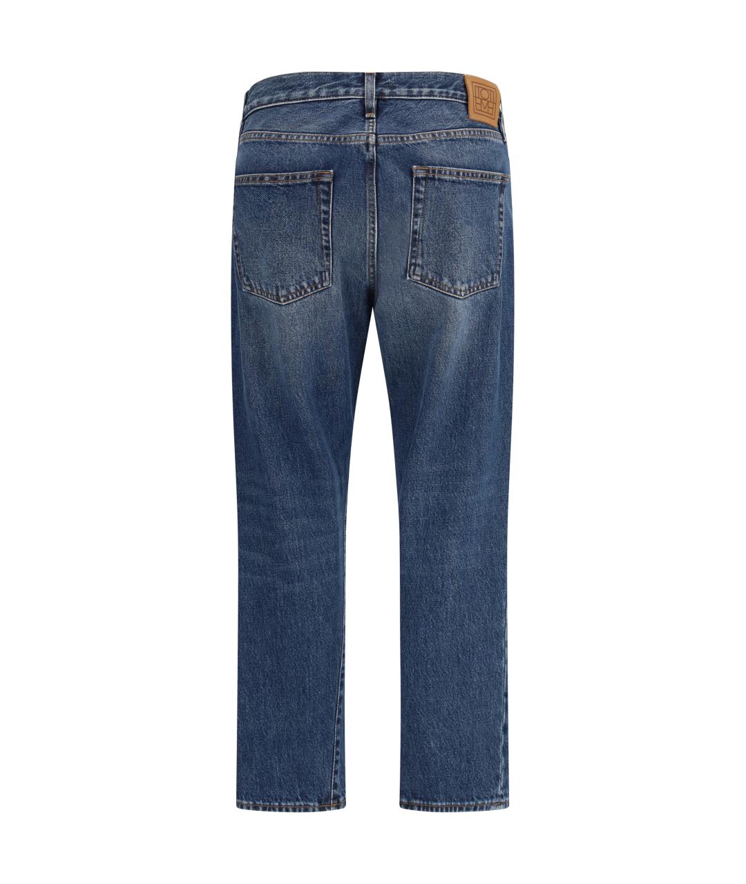 TOTEME Синие хлопковые прямые джинсы, фото 2