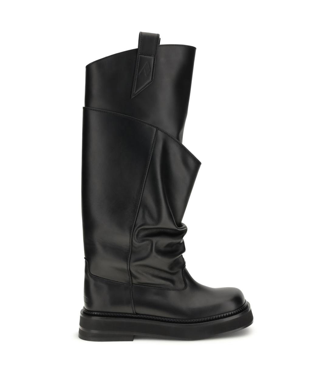 THE ATTICO Черные кожаные ботинки, фото 1