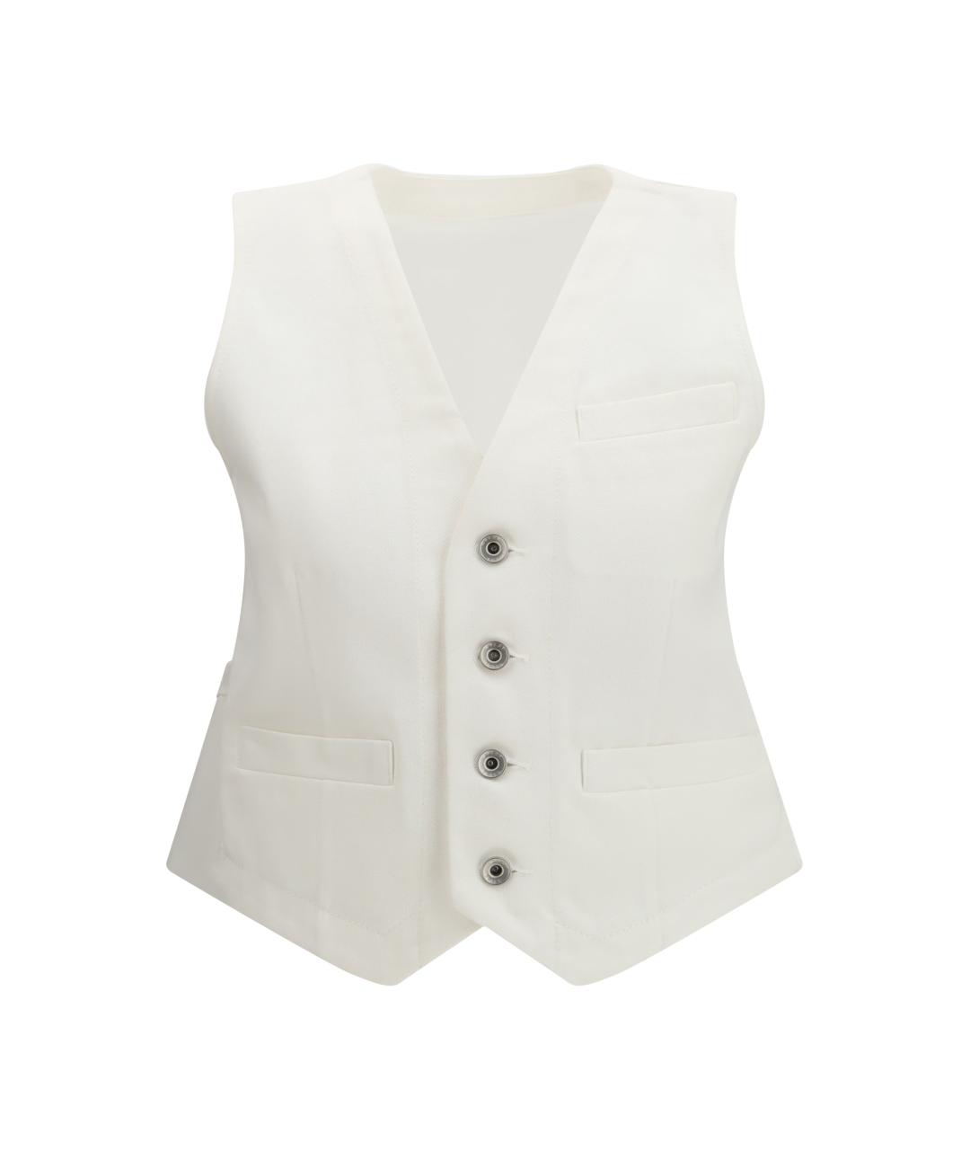SACAI Белый хлопковый жилет, фото 1