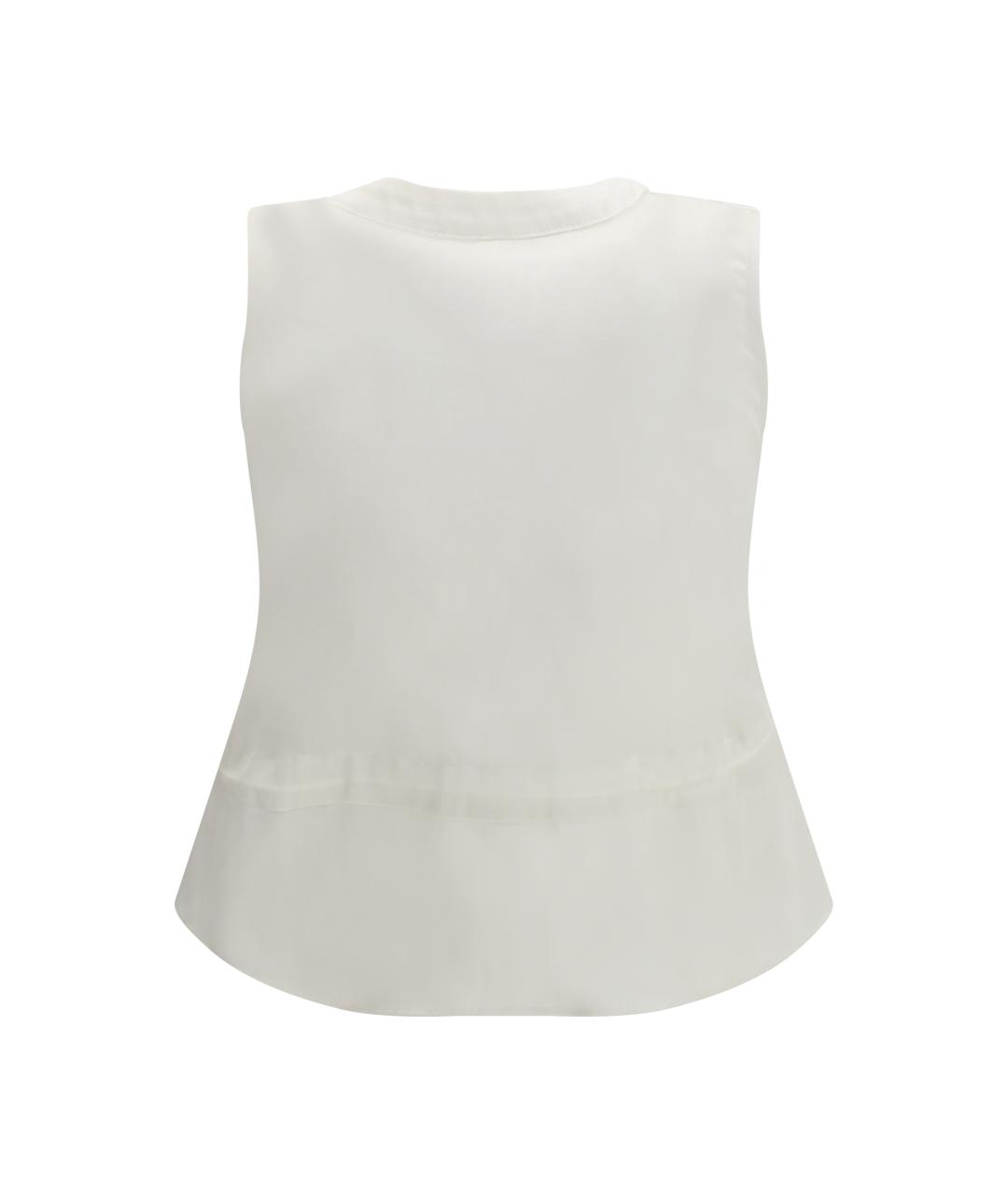 SACAI Белый хлопковый жилет, фото 2