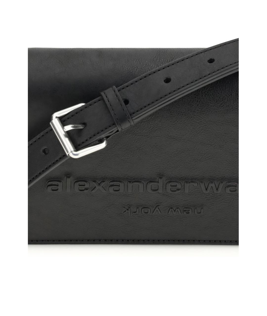 ALEXANDER WANG Черная кожаная сумка через плечо, фото 4