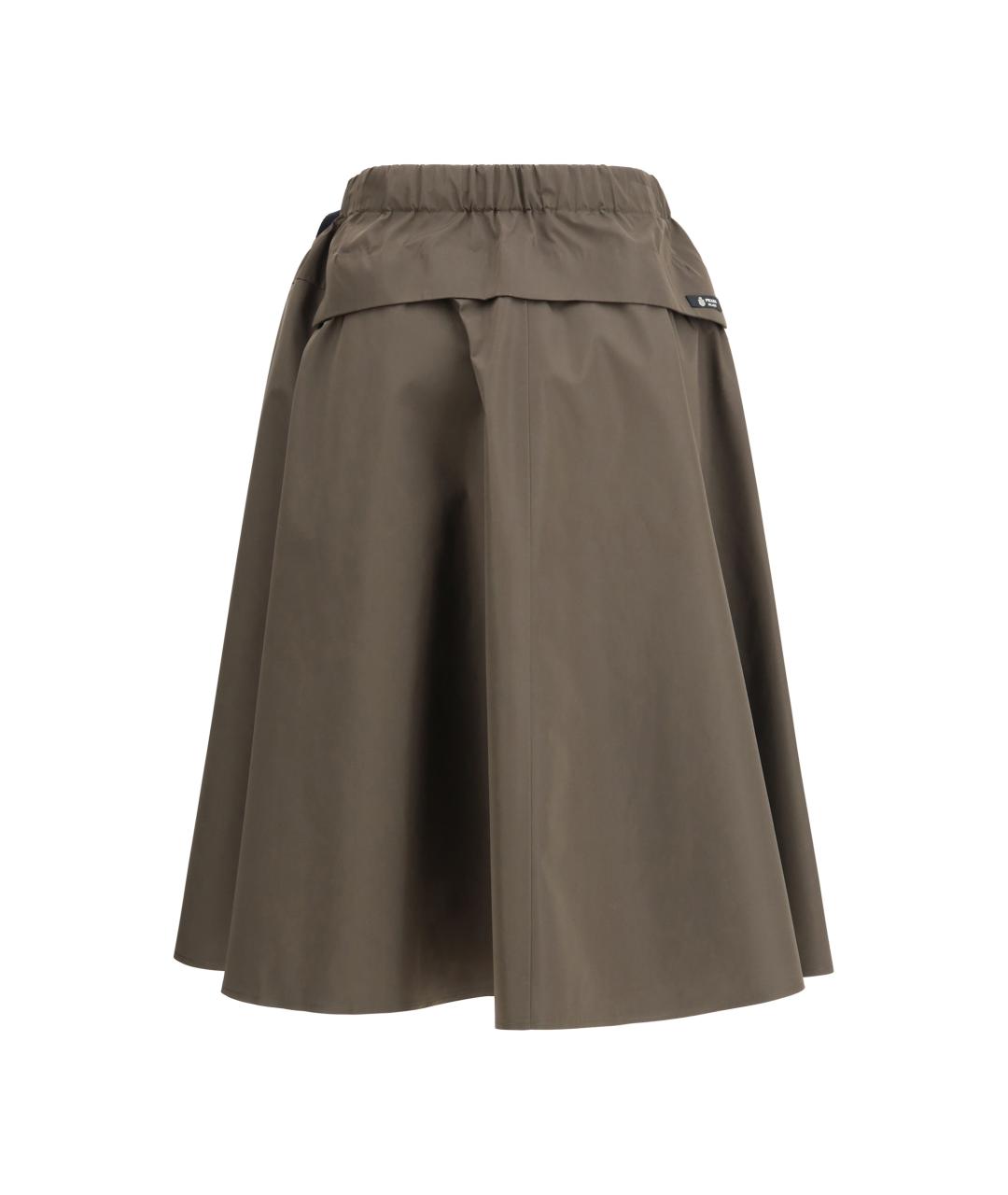 PRADA Зеленая полиэстеровая юбка миди, фото 2