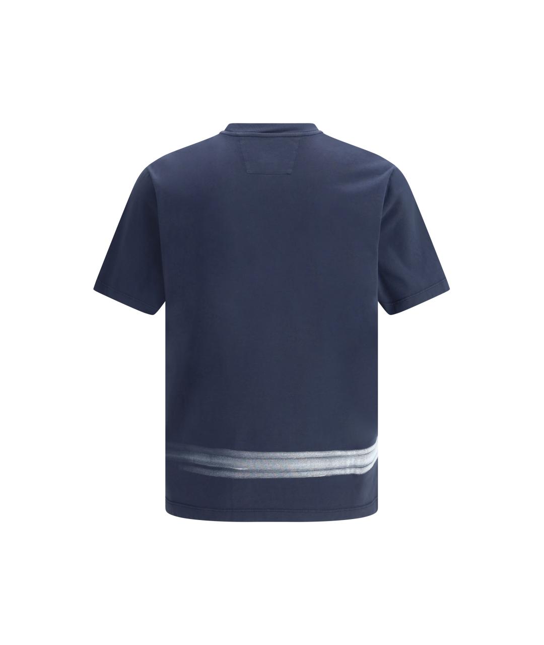 CP COMPANY Синяя хлопковая футболка, фото 2