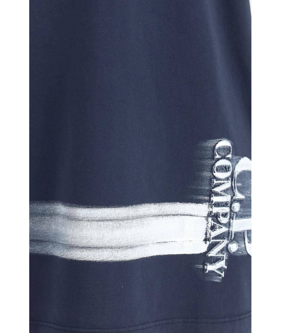 CP COMPANY Синяя хлопковая футболка, фото 3