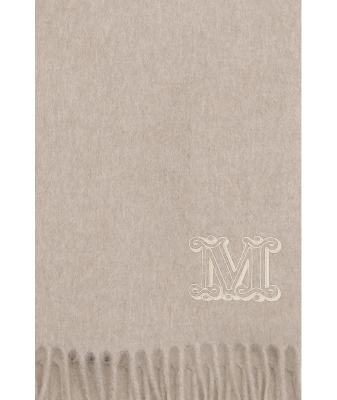 MAX MARA Бежевый кашемировый шарф, фото 3