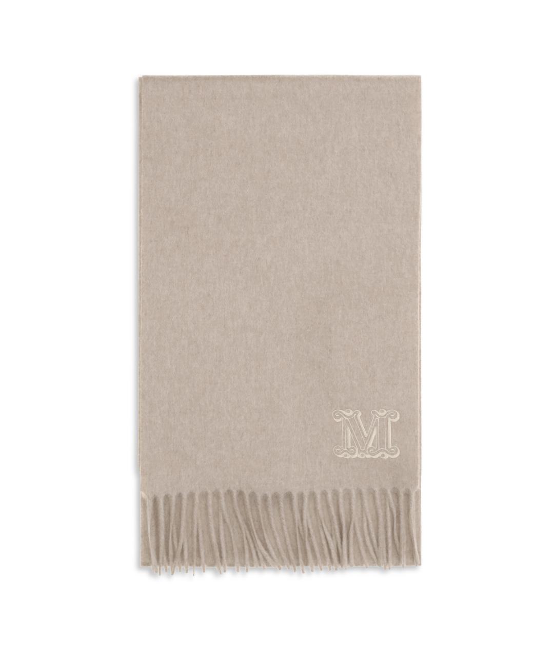 MAX MARA Бежевый кашемировый шарф, фото 1