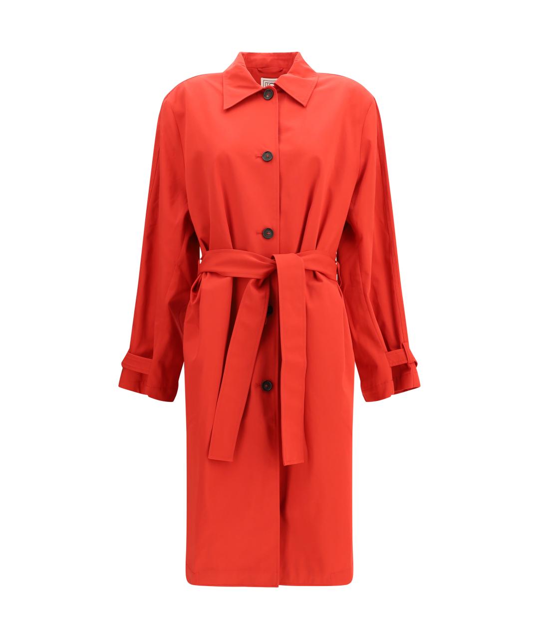 TOTEME Красный хлопковый тренч/плащ, фото 1