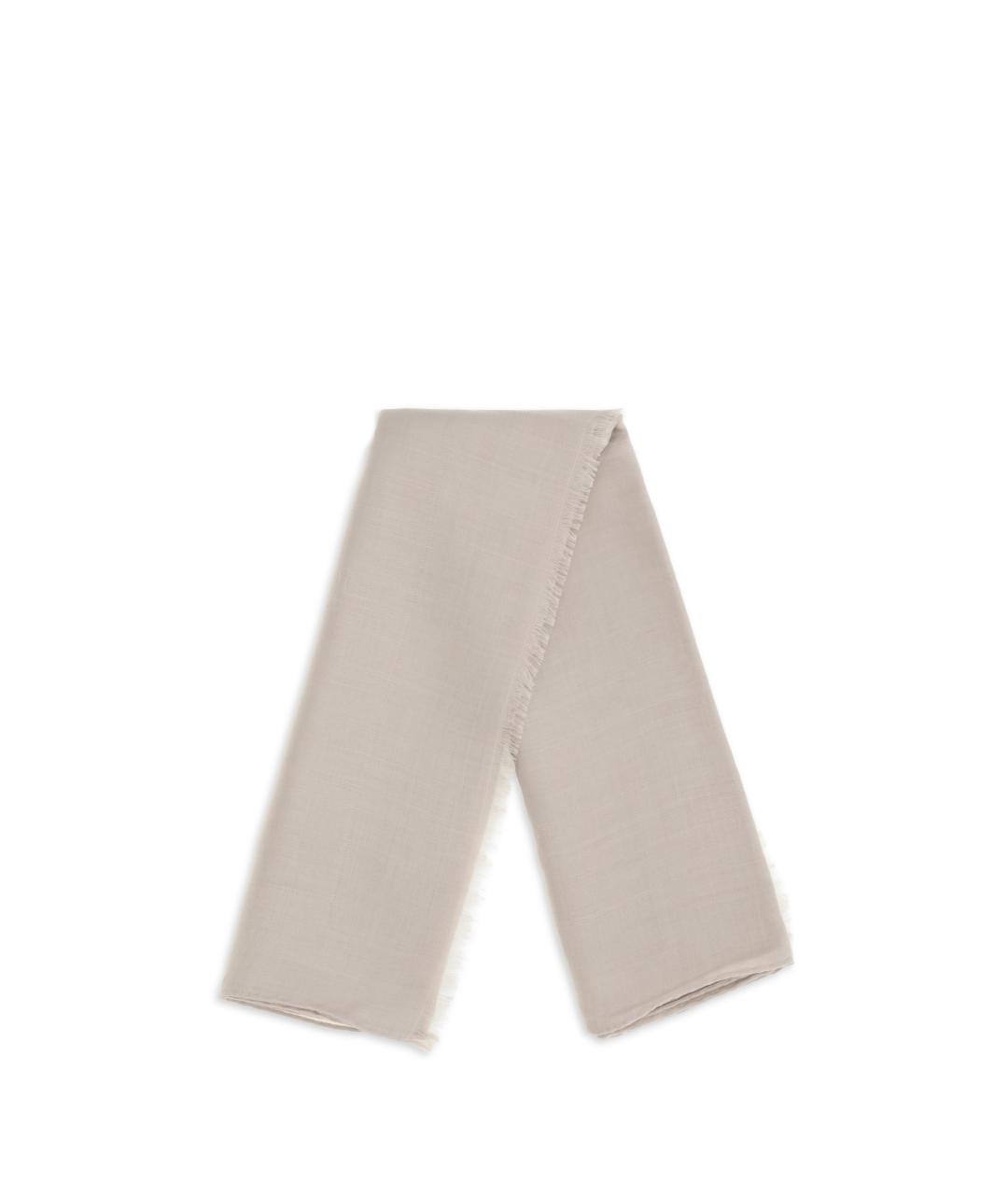 MAX MARA Бежевый шелковый шарф, фото 2