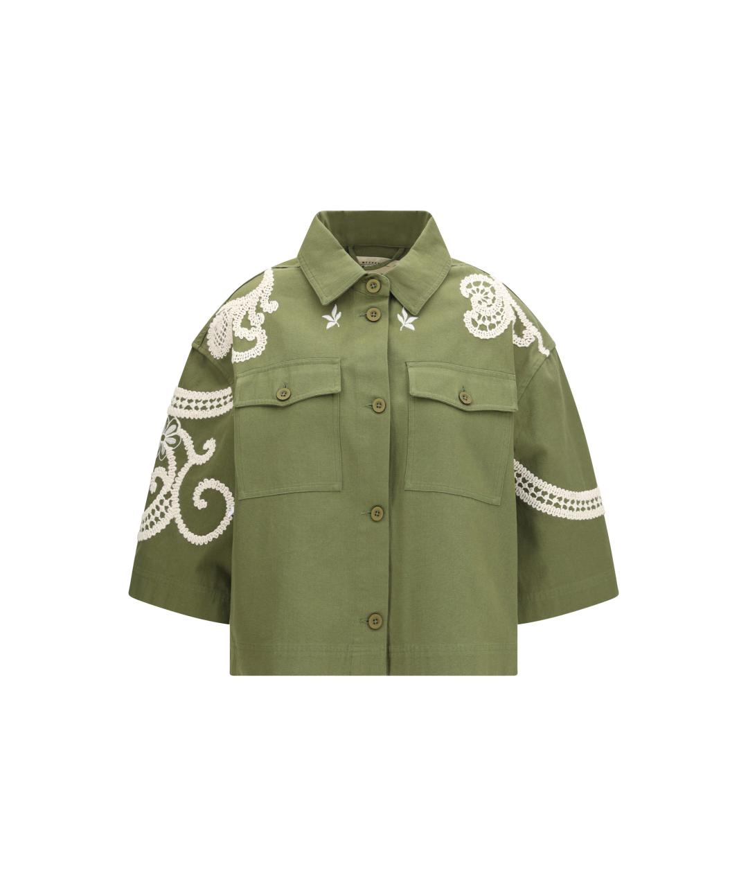 WEEKEND MAX MARA Хаки хлопковая куртка, фото 4