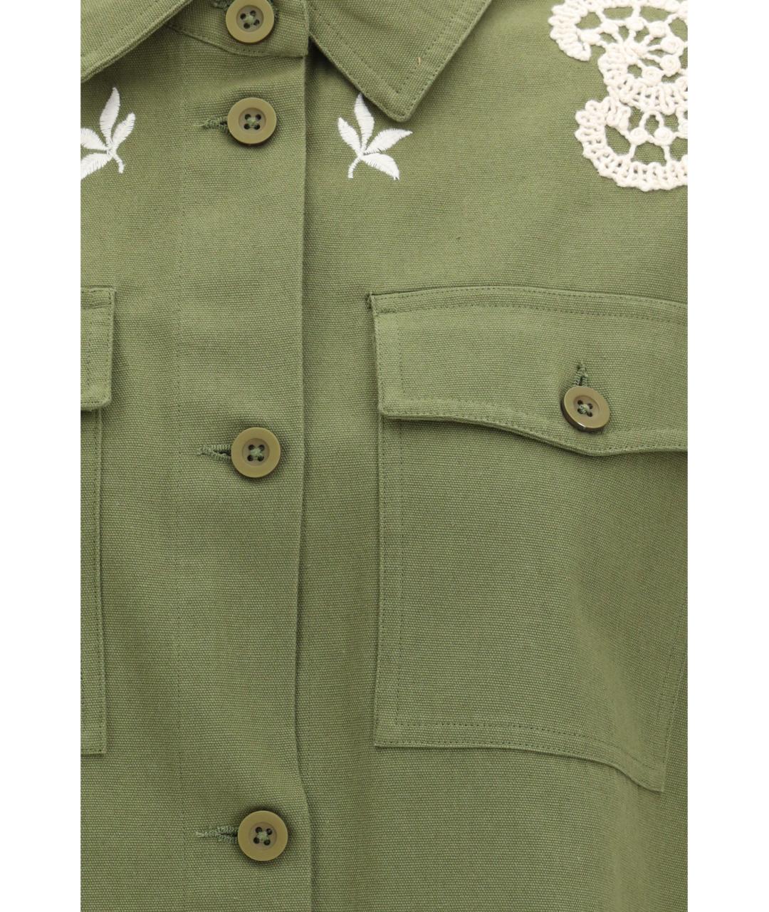 WEEKEND MAX MARA Хаки хлопковая куртка, фото 3