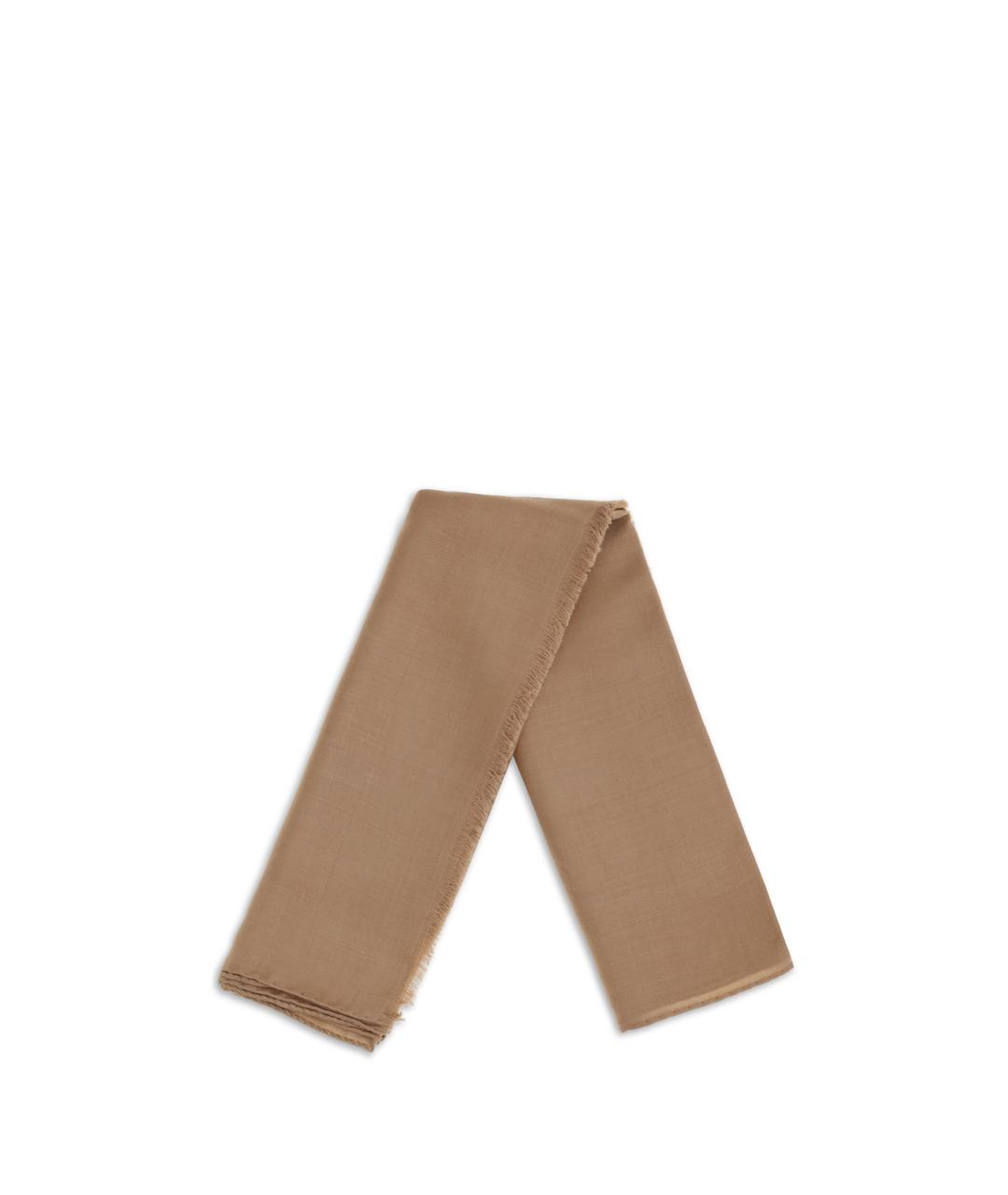 MAX MARA Бежевый шерстяной шарф, фото 2