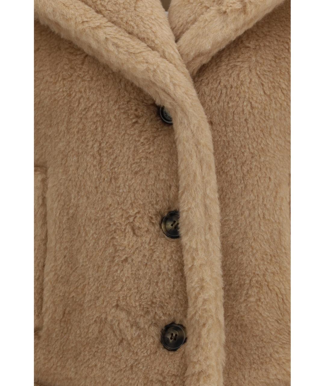 MAX MARA Бежевое шерстяное пальто, фото 3