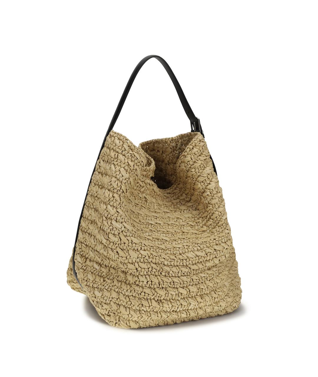 TOTEME Бежевая пелетеная сумка тоут, фото 3