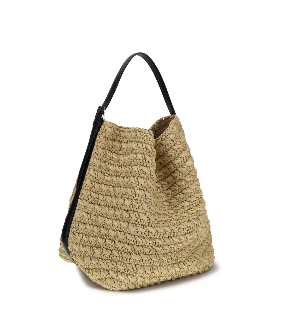 TOTEME Бежевая пелетеная сумка тоут, фото 2