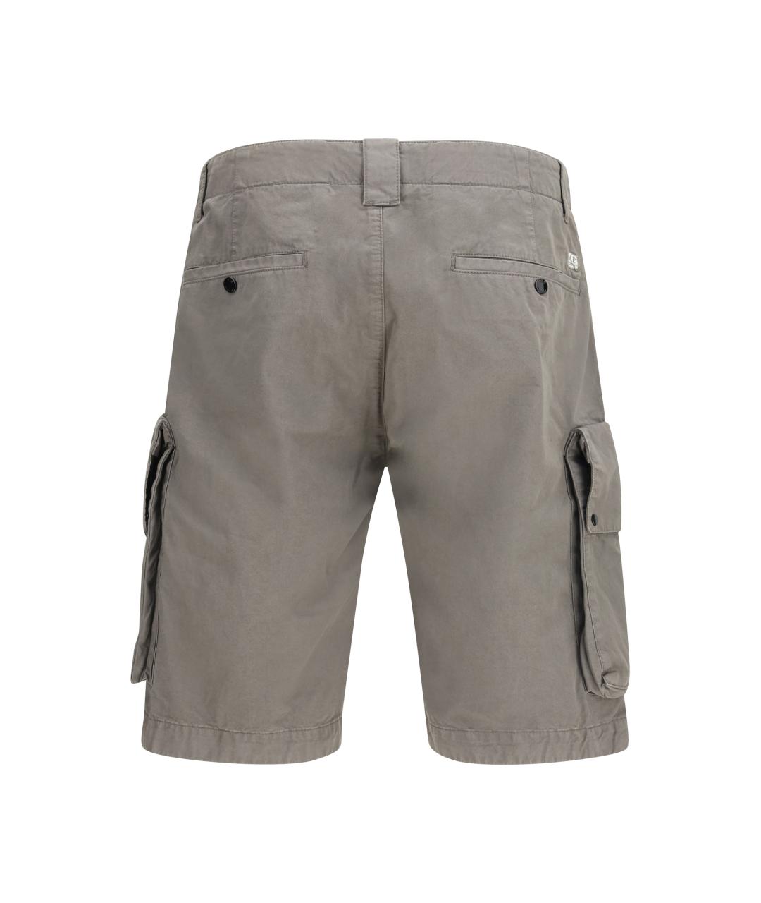 CP COMPANY Серые хлопковые шорты, фото 2