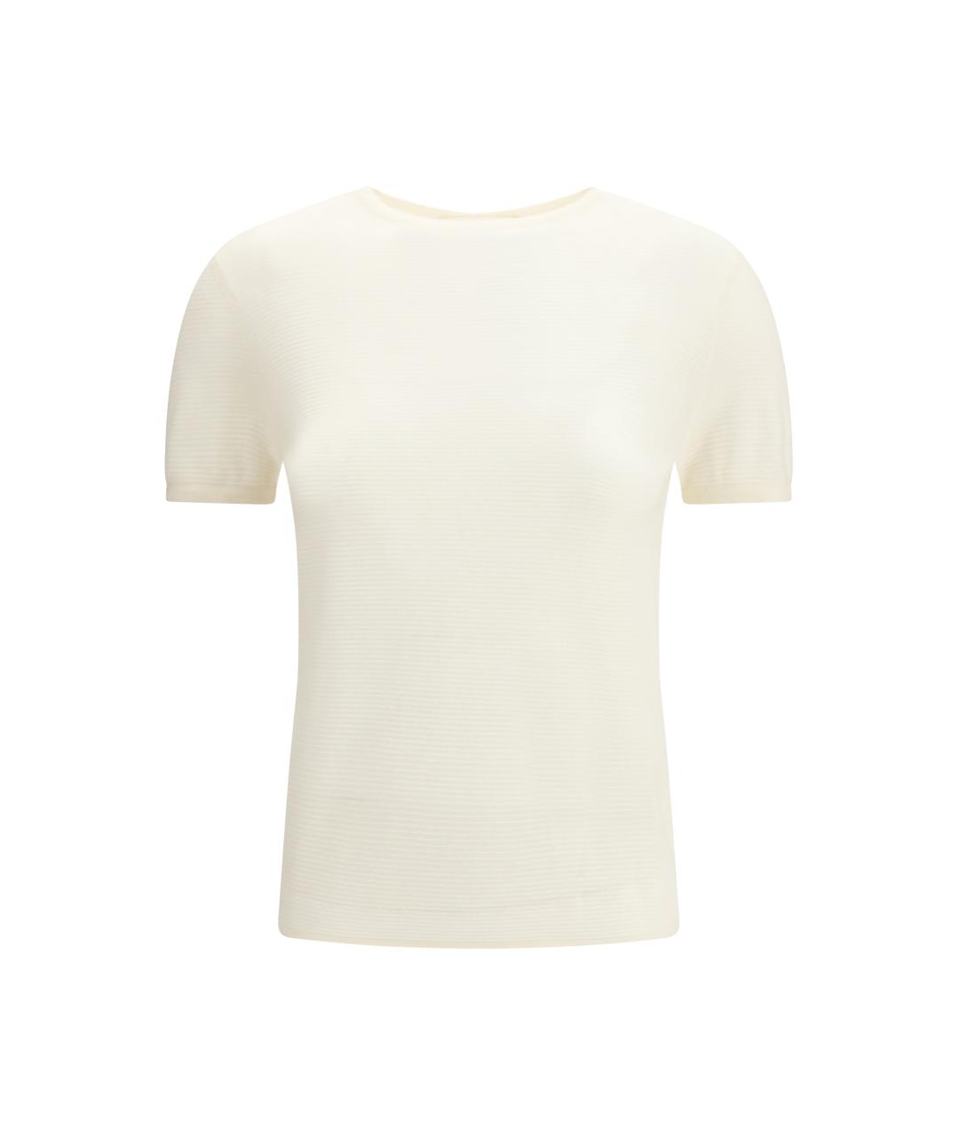 LISA YANG Белая кашемировая футболка, фото 1