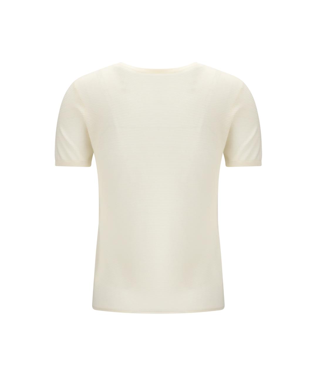 LISA YANG Белая кашемировая футболка, фото 2