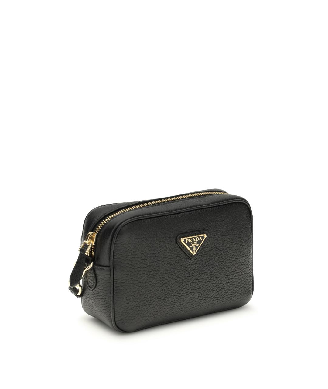 PRADA Черная кожаная сумка через плечо, фото 2