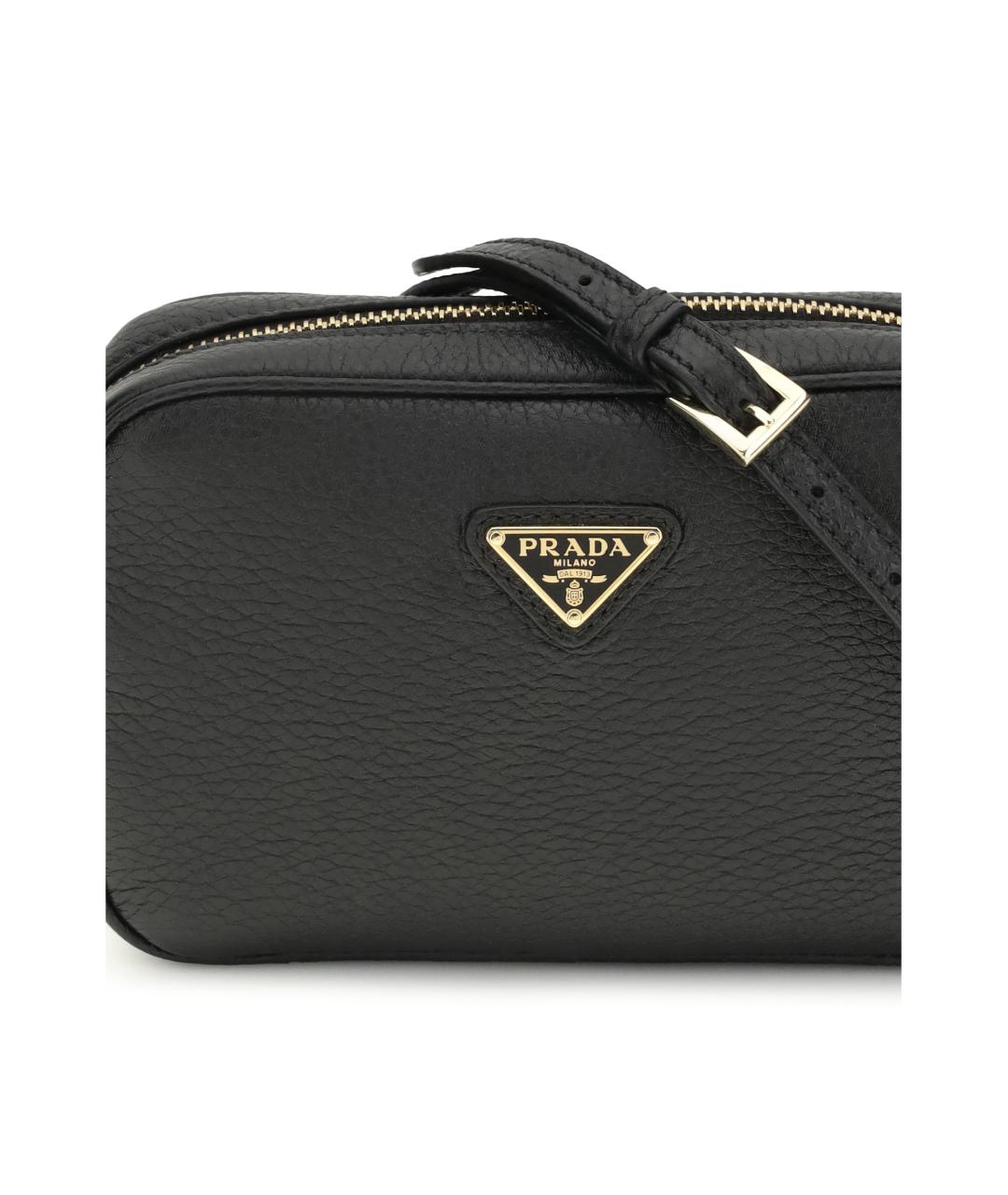 PRADA Черная кожаная сумка через плечо, фото 4