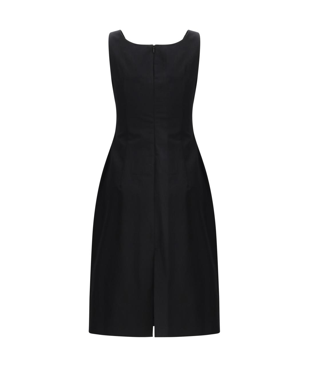 MAGDA BUTRYM Черное хлопковое коктейльное платье, фото 2
