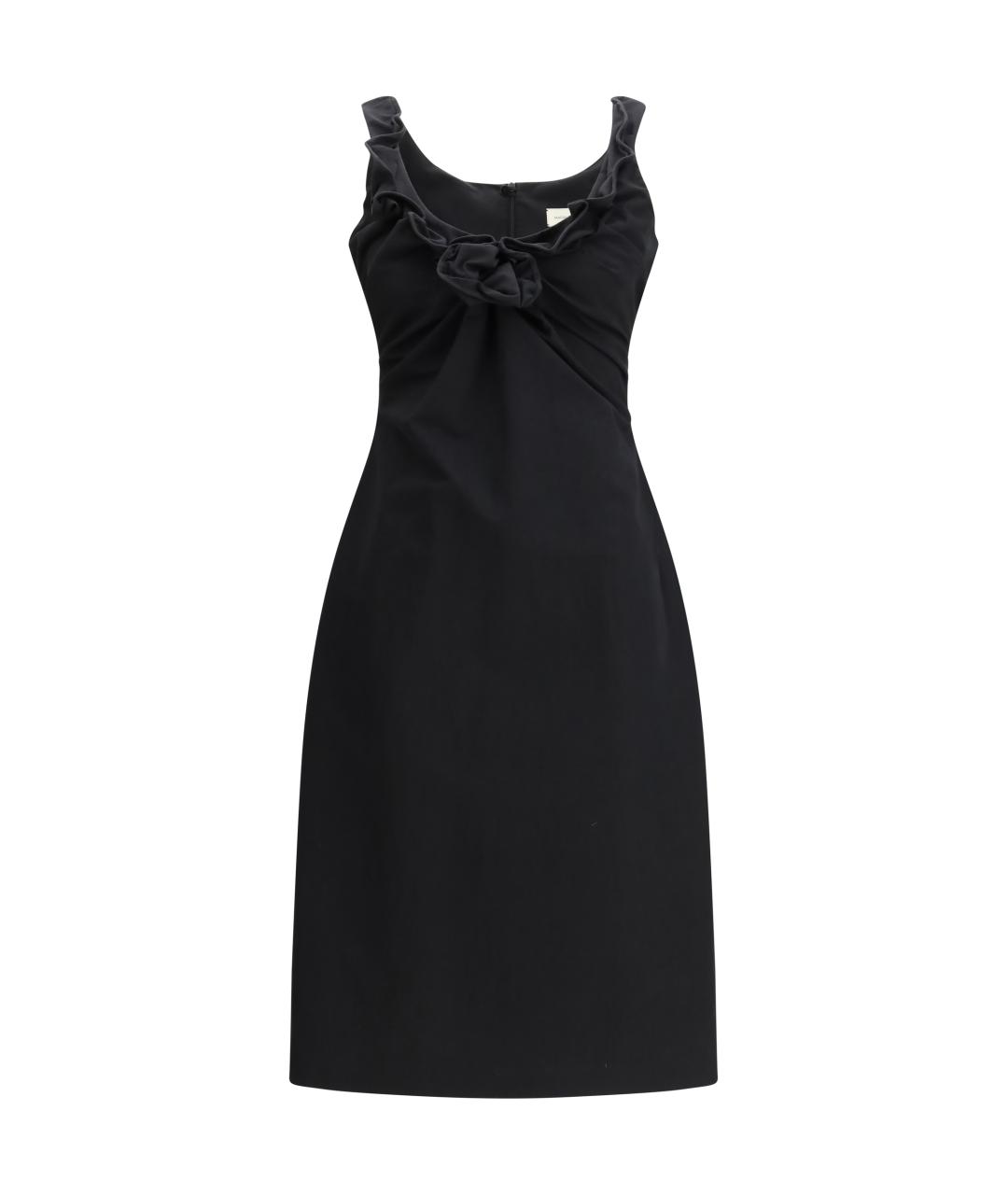 MAGDA BUTRYM Черное хлопковое коктейльное платье, фото 1