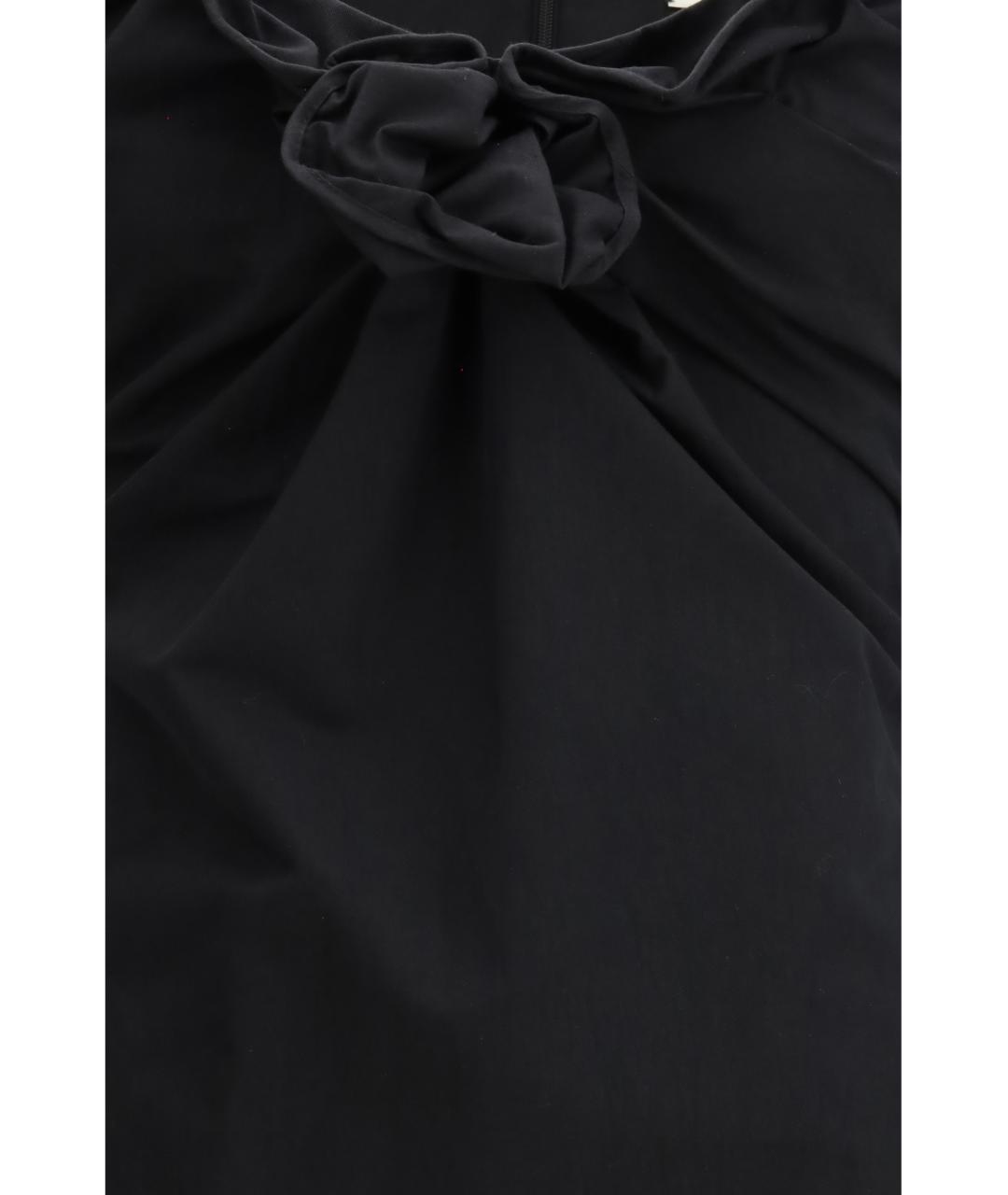 MAGDA BUTRYM Черное хлопковое коктейльное платье, фото 3