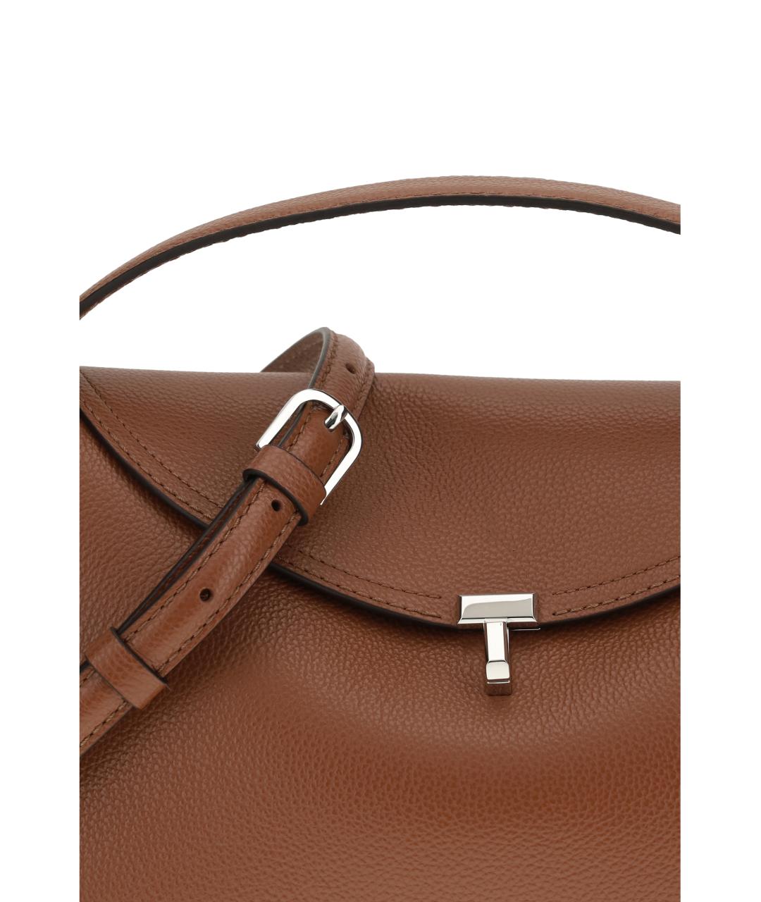 TOTEME Коричневая кожаная сумка через плечо, фото 4