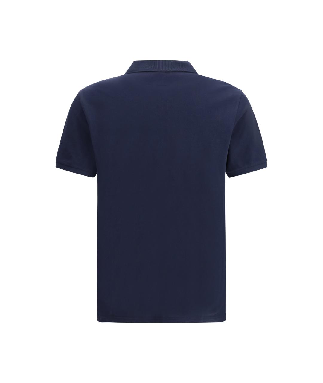 PARAJUMPERS Синее хлопковое поло с коротким рукавом, фото 2