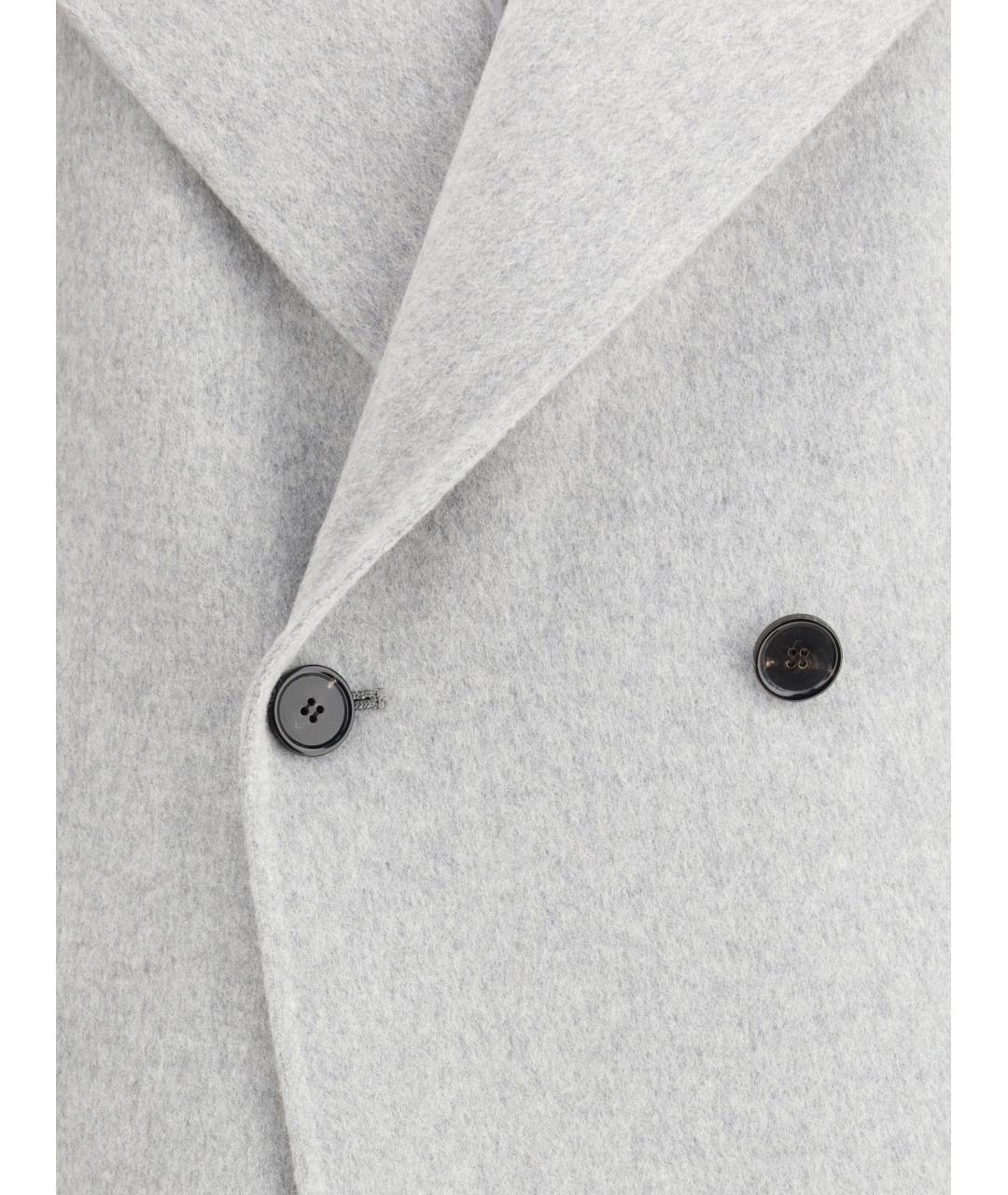 AFTERCOAT Серое шерстяное пальто, фото 3