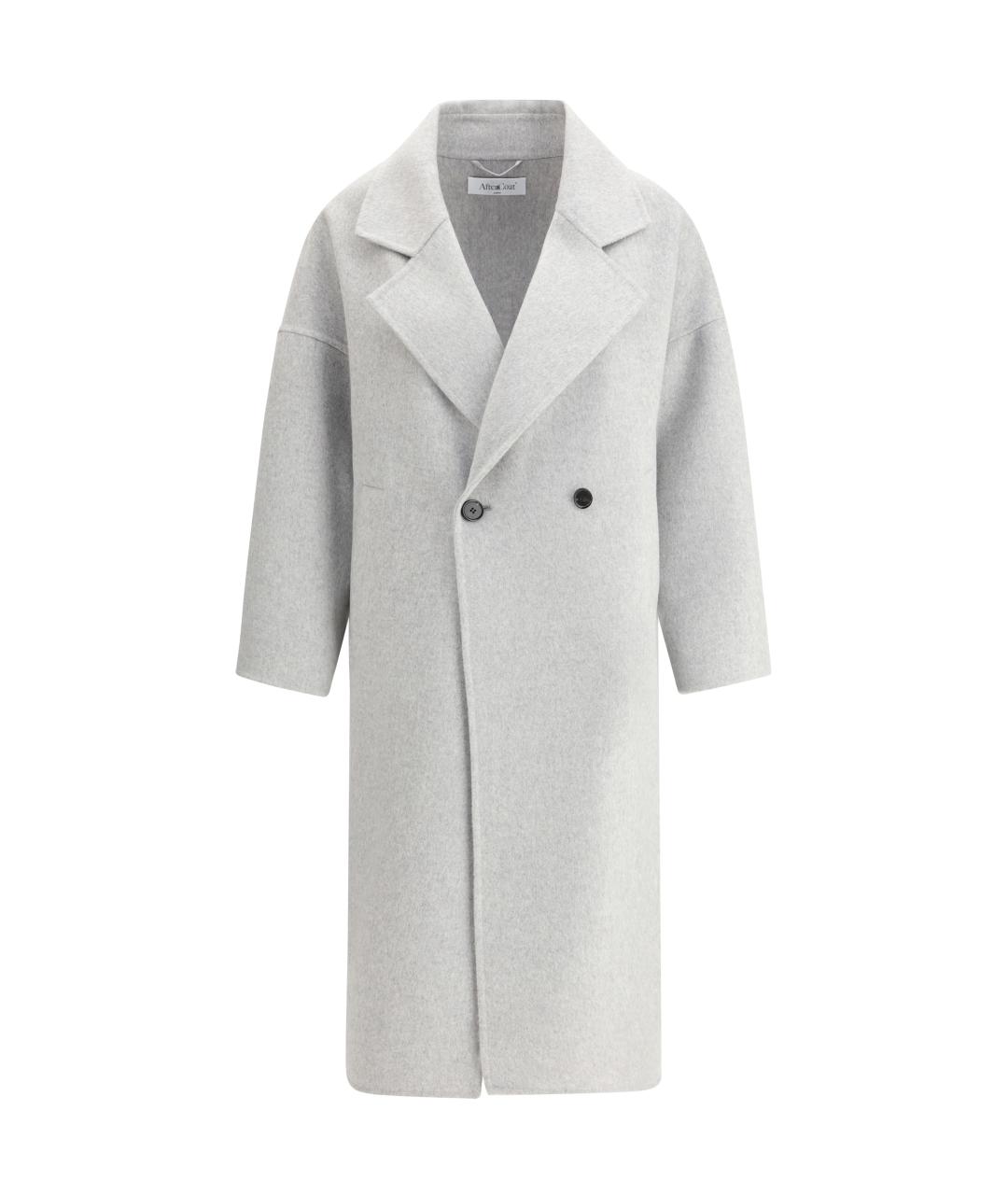 AFTERCOAT Серое шерстяное пальто, фото 1