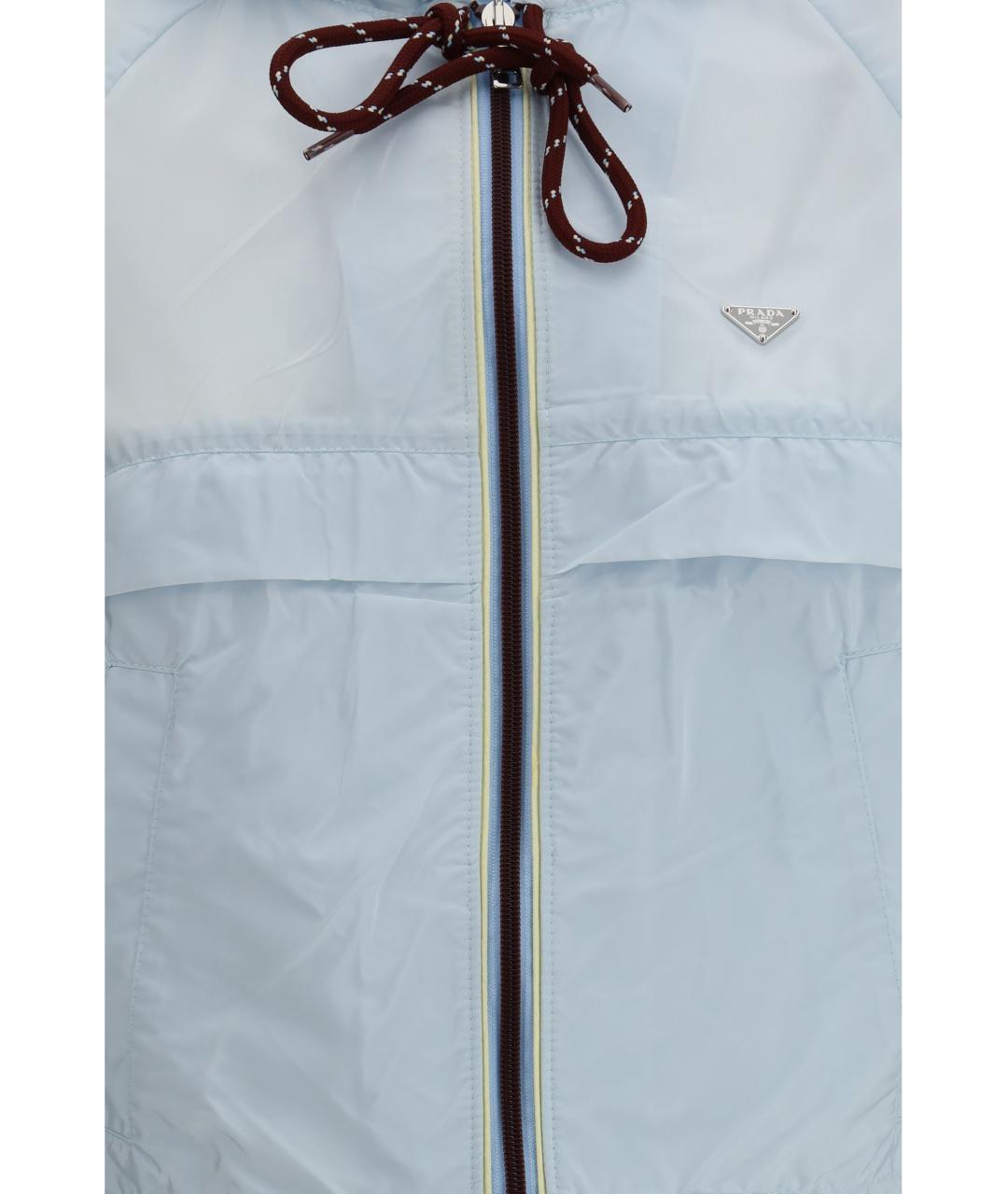 PRADA Голубая полиамидовая куртка, фото 3
