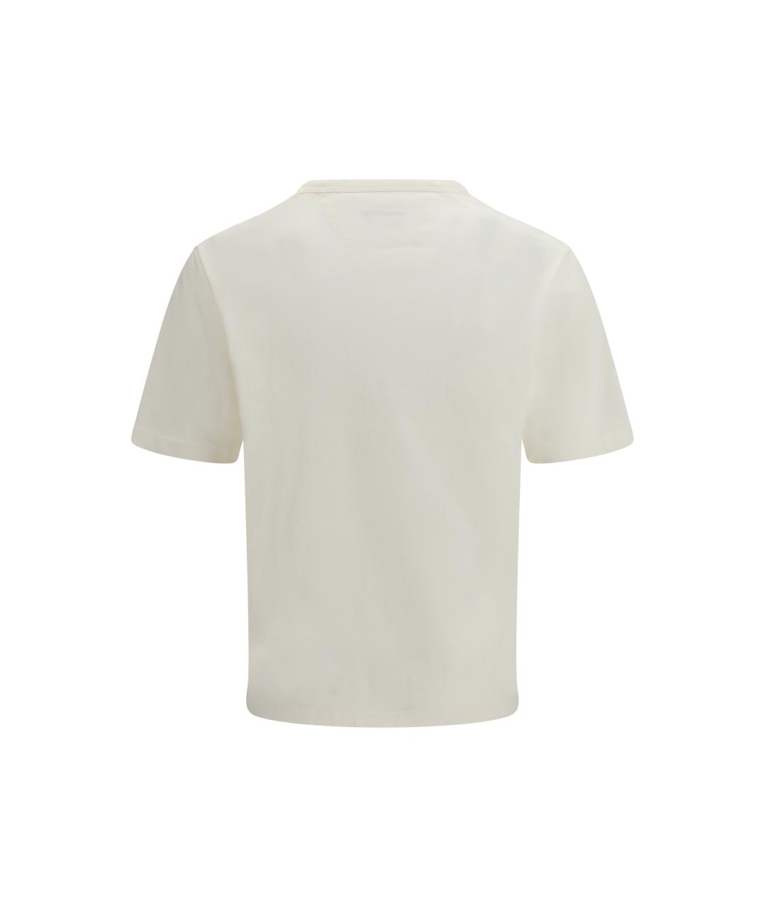 CP COMPANY Белая хлопковая футболка, фото 2