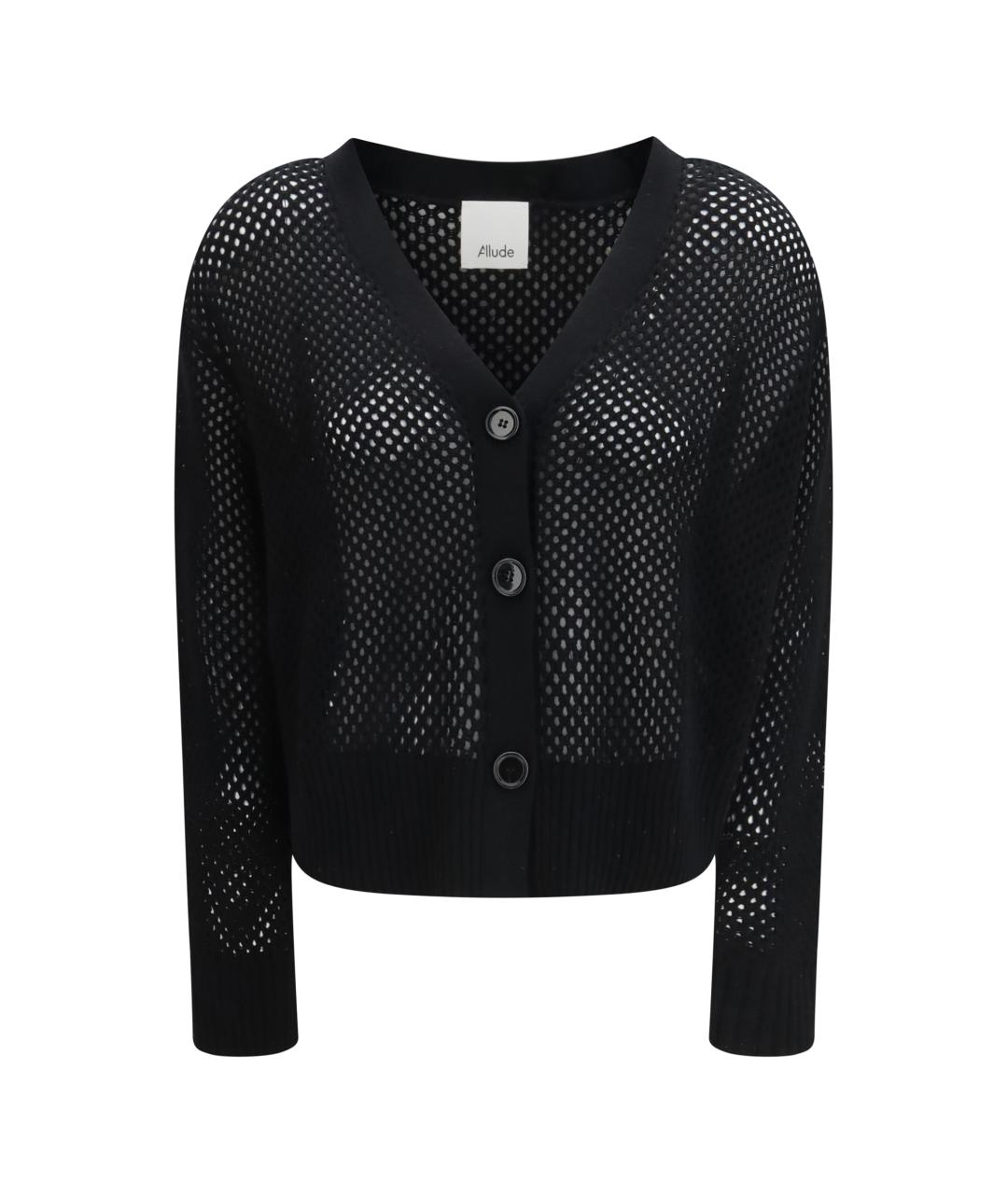 ALLUDE Черный шерстяной кардиган, фото 1