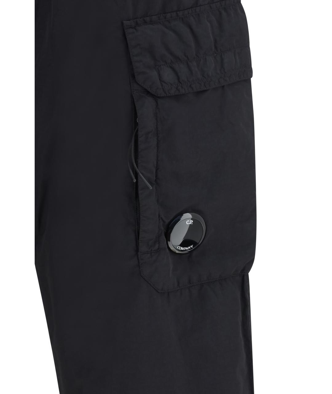 CP COMPANY Черные полиамидовые повседневные брюки, фото 3