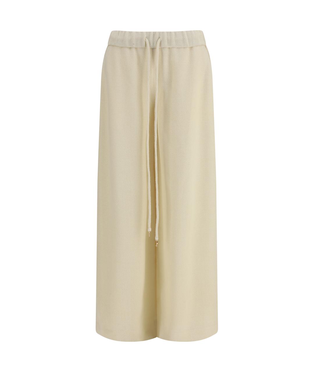 GABRIELA HEARST Бежевые шерстяные брюки широкие, фото 1