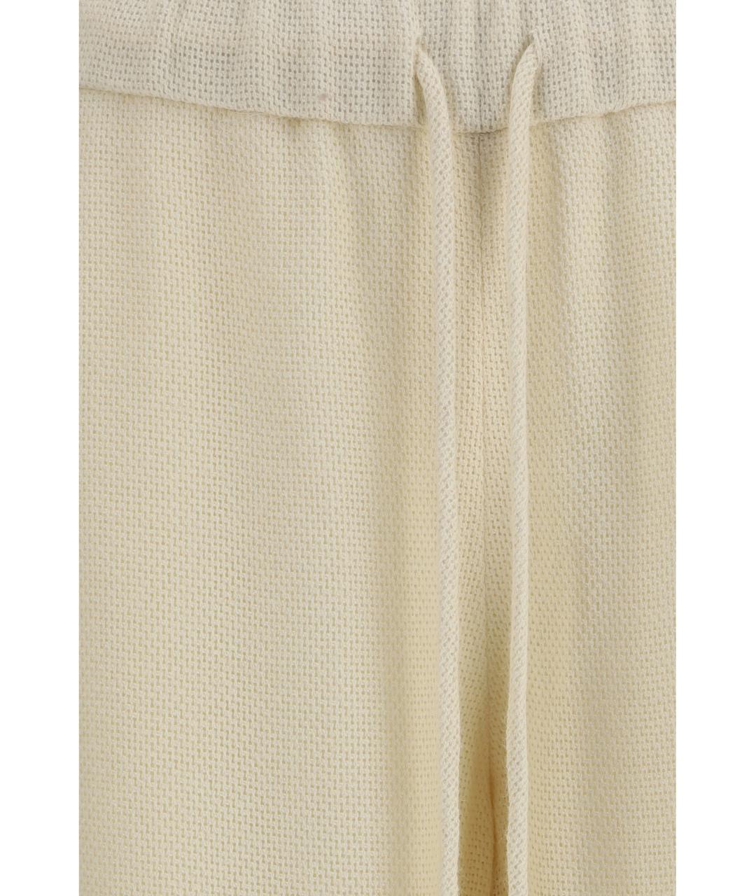 GABRIELA HEARST Бежевые шерстяные брюки широкие, фото 3