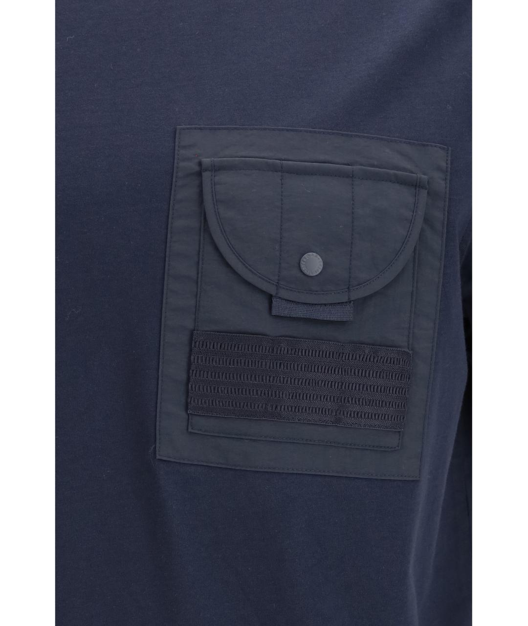 PARAJUMPERS Синяя хлопковая футболка, фото 3