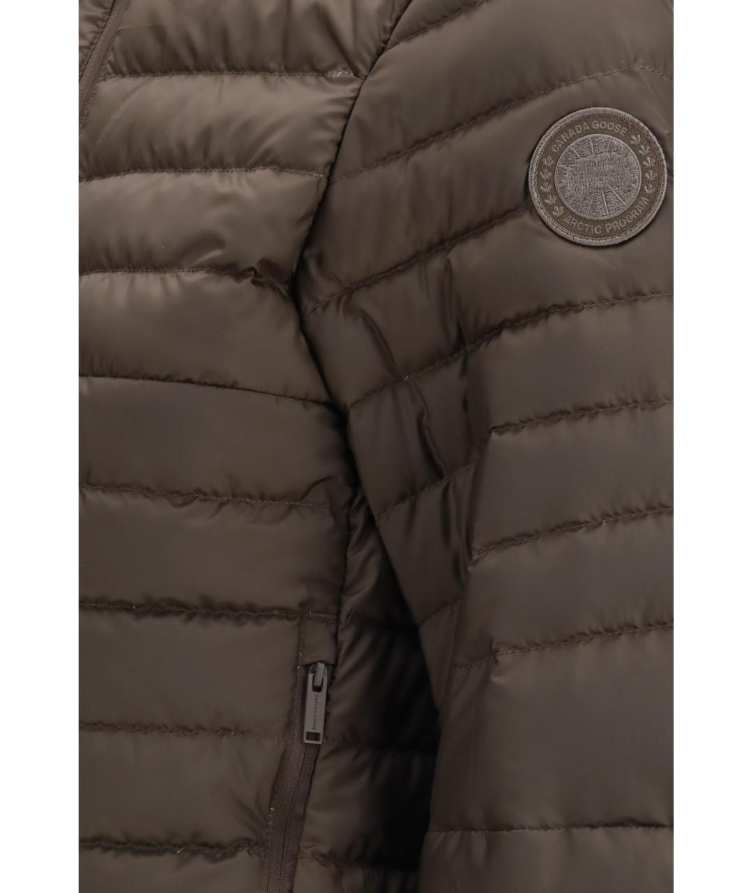 CANADA GOOSE Коричневый полиэстеровый пуховик, фото 3