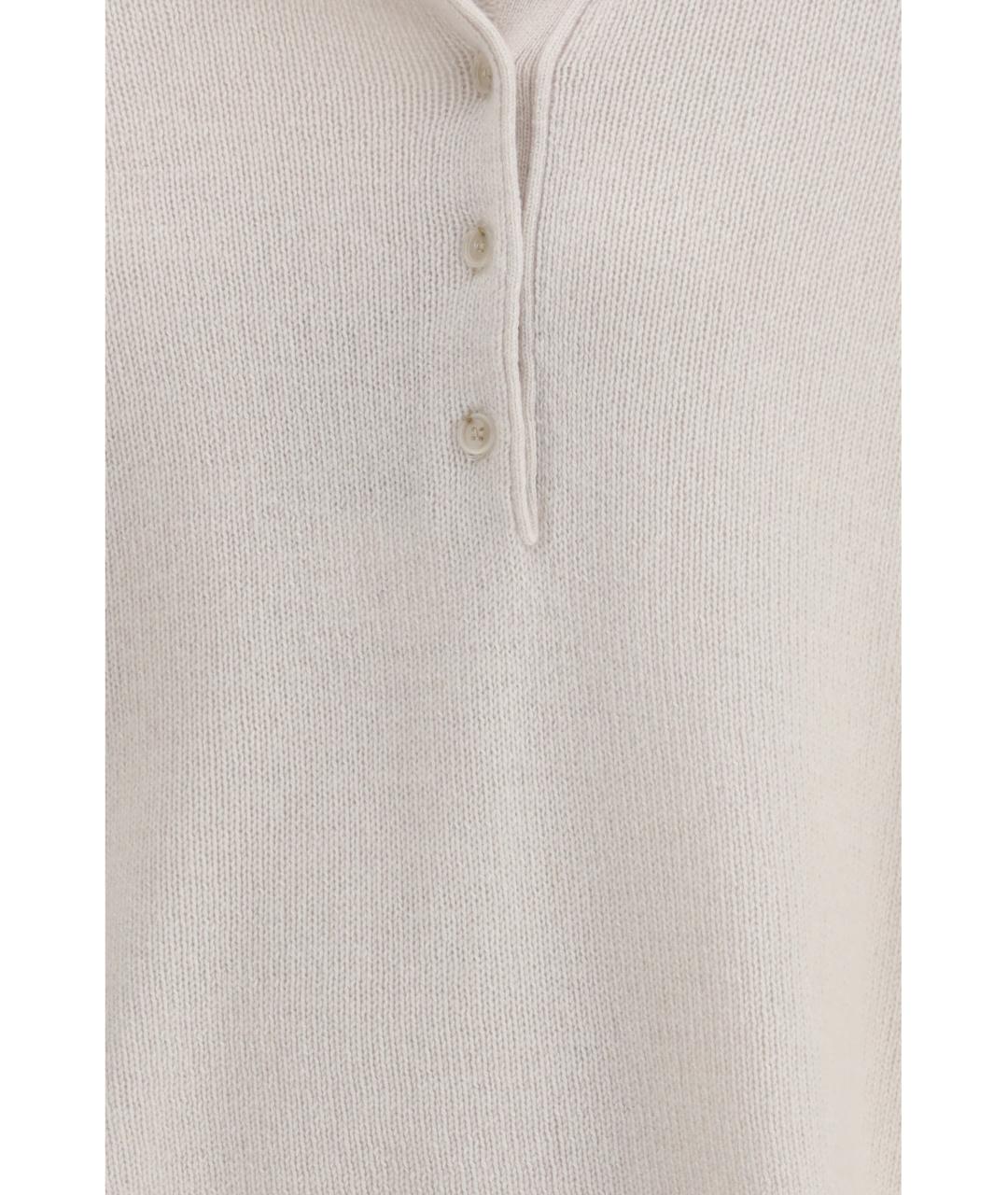 ALLUDE Белая кашемировая футболка, фото 3