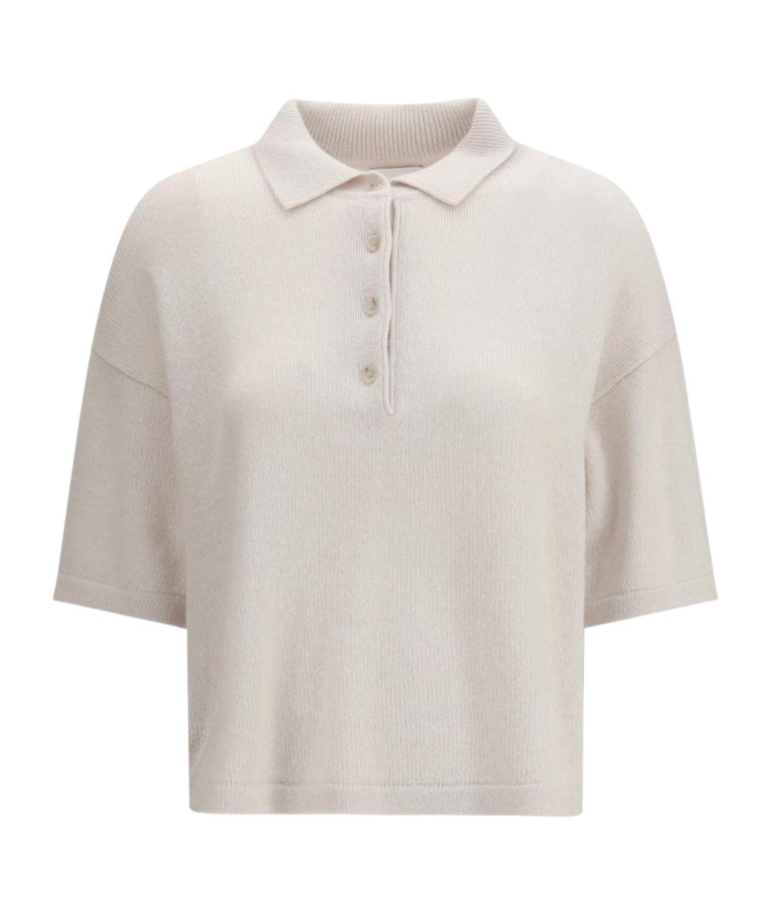 ALLUDE Белая кашемировая футболка, фото 1