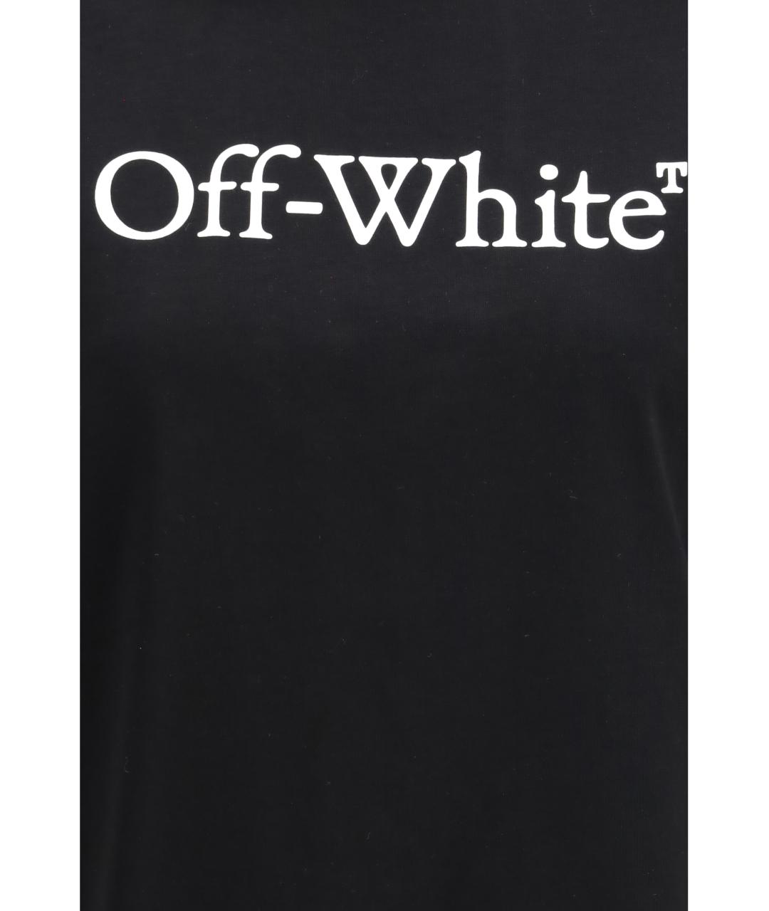 OFF-WHITE Черная хлопковая футболка, фото 3