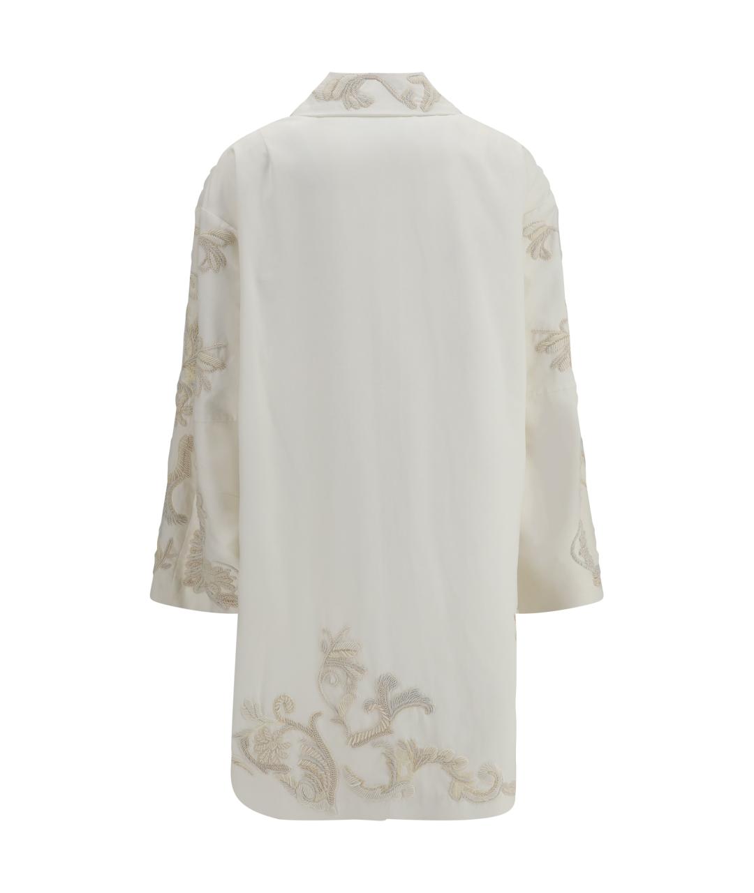 DRIES VAN NOTEN Белое хлопковое пальто, фото 2