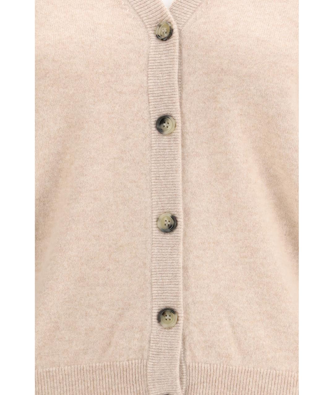 ALLUDE Бежевый кашемировый кардиган, фото 3