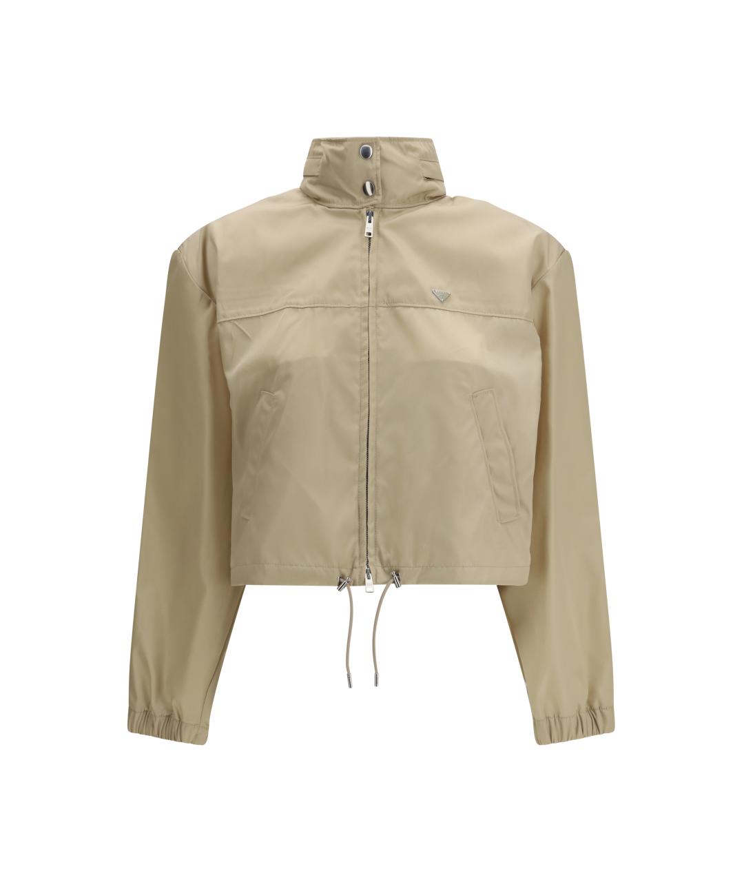 PRADA Бежевая полиамидовая куртка, фото 1