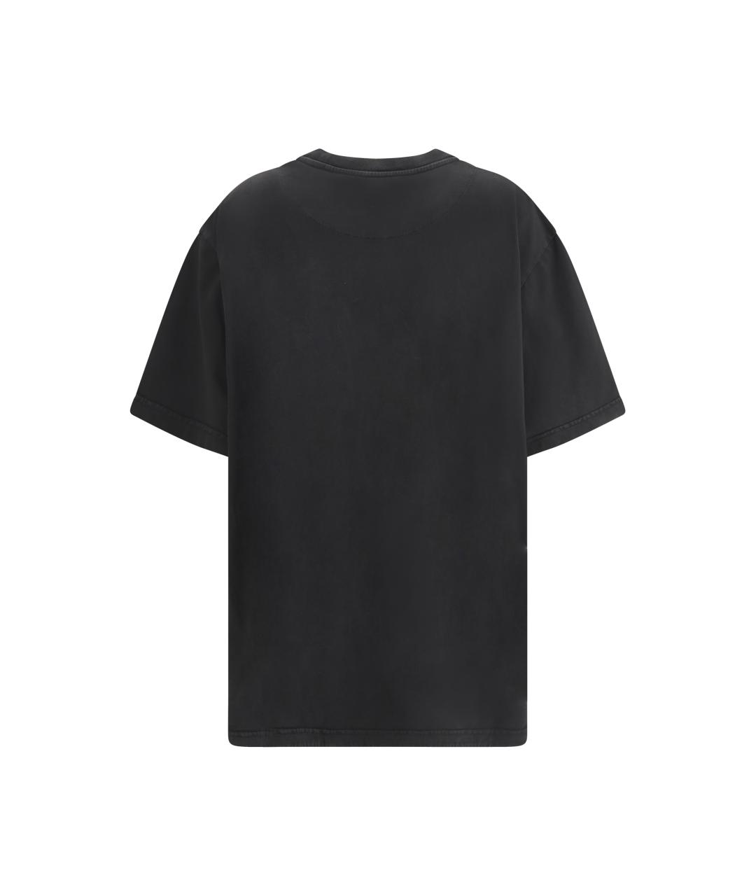 THE ATTICO Черная хлопковая футболка, фото 2