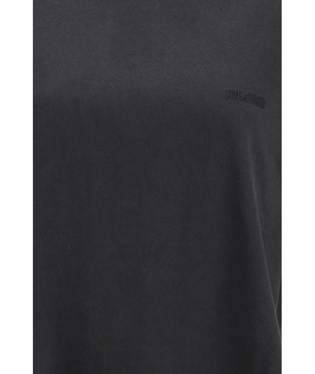 THE ATTICO Черная хлопковая футболка, фото 3