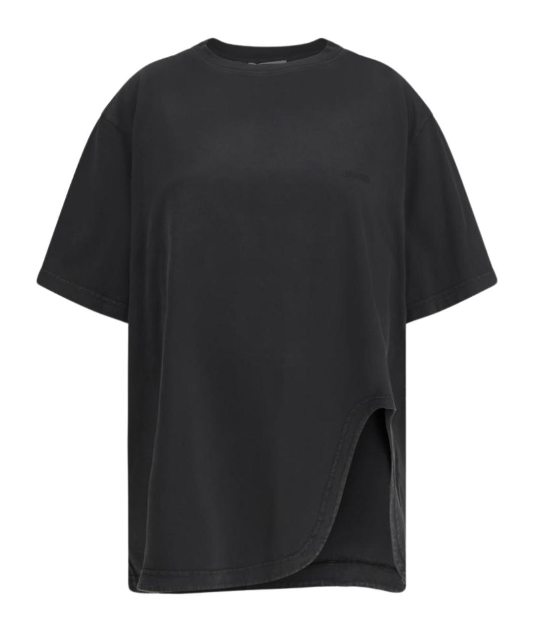 THE ATTICO Черная хлопковая футболка, фото 1