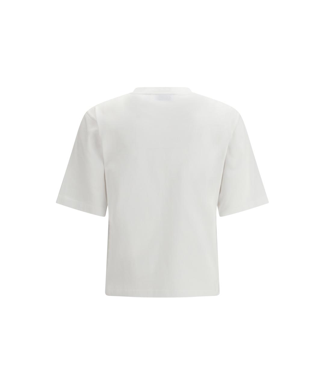 OFF-WHITE Белая хлопковая футболка, фото 2