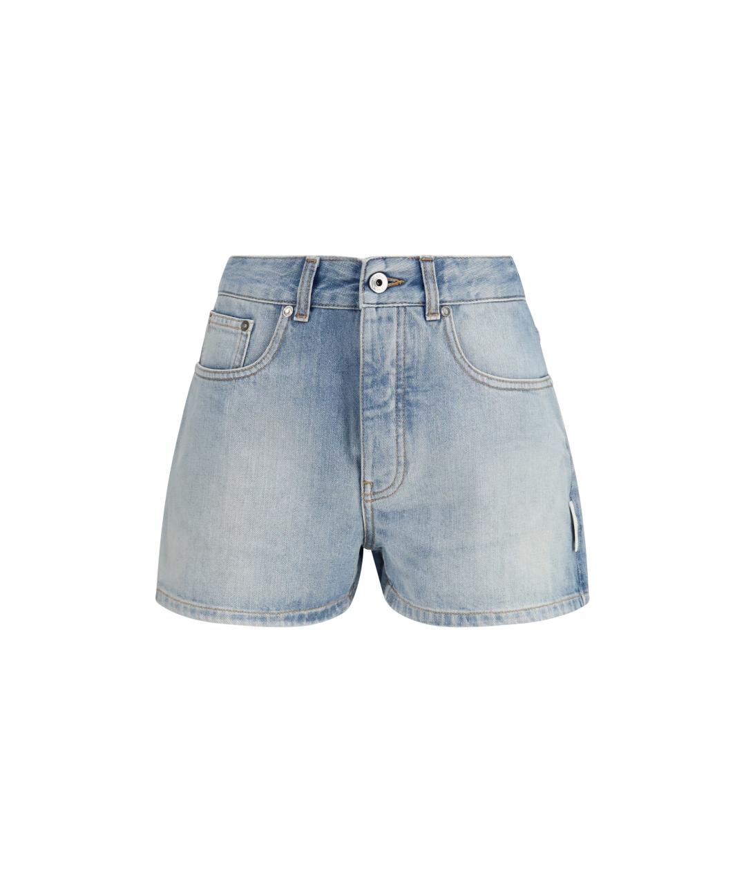 OFF-WHITE Голубые хлопковые шорты, фото 1